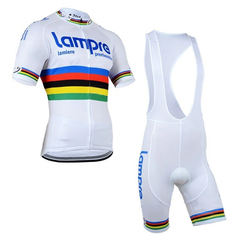 2016 pro team lampre cycling jersey set breathable summer Short sleeve bike clothing MTB Ropa Ciclismo Bicycle maillot GEL