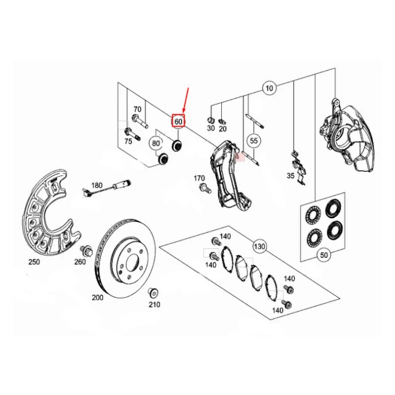 Car Left Rear Wheel Clamp Parking Brake Actuator For Mercedes-Benz W205 C205 S205 Brake Parts 0009061203 A0009061203