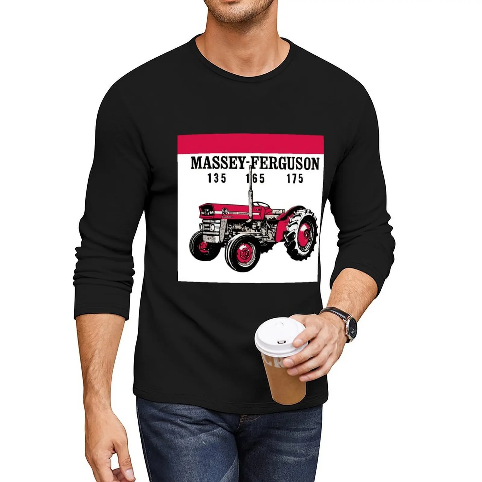 ماسي فيرغسون جرار 135 165 175 تي شيرت طويل ملابس الهبي بلوزة كورية موضة تي شيرت للرجال جرافيك #1