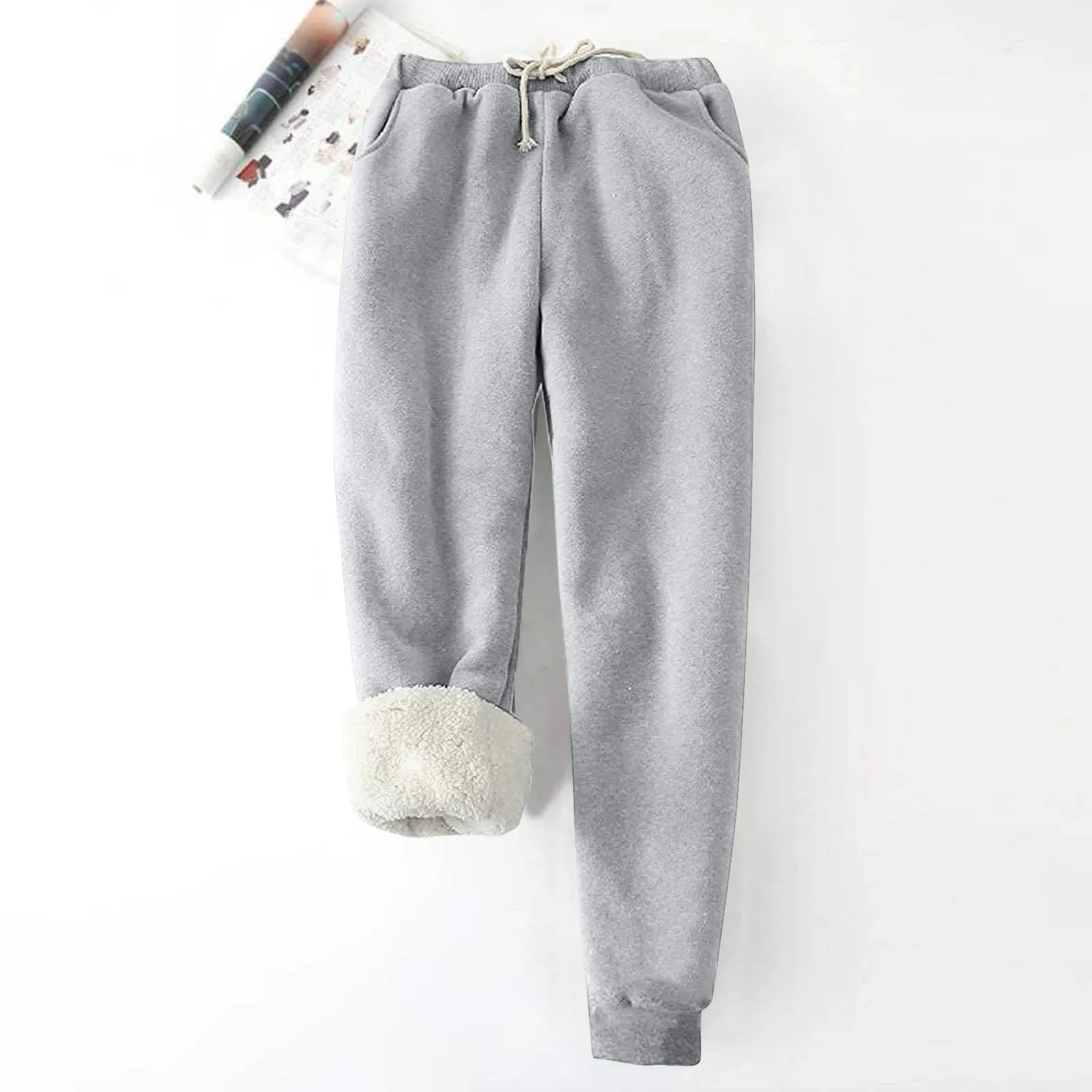 Mens Trousers Winter Lamb Cashmere Sports Pants Men Casual Thicken Warm Harem Pants Lined Fleece Autumn Sweatpants Pantalones