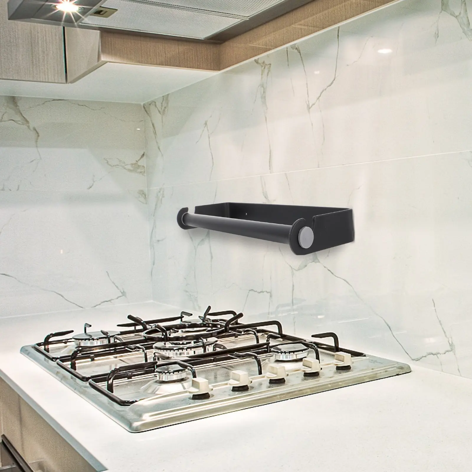 

Настенный держатель для бумаги из прочного антикоррозийного алюминия, практичный органайзер для кухни и ванной комнаты, 1 шт.