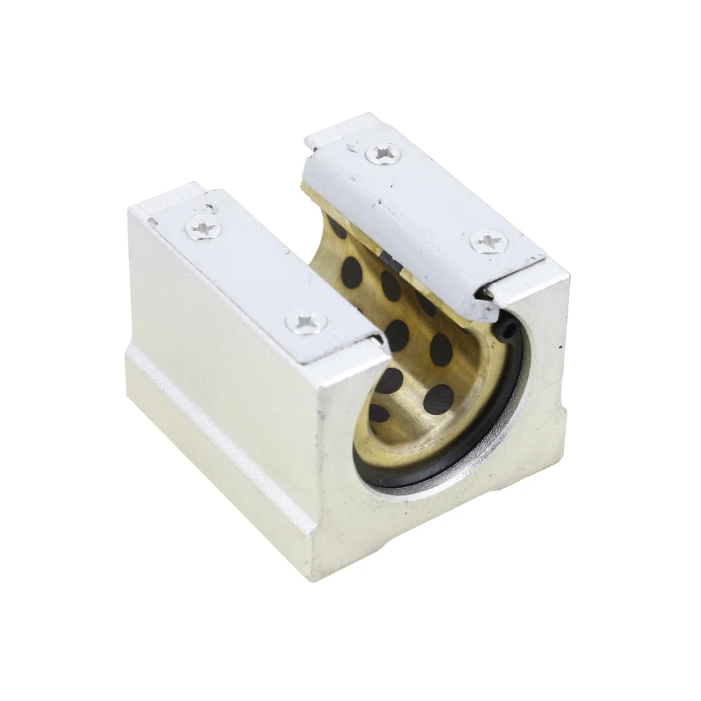 Graphite copper sleeve locking positioning opening slider SBR20 self-lubricating aluminum bracket guide rail slider