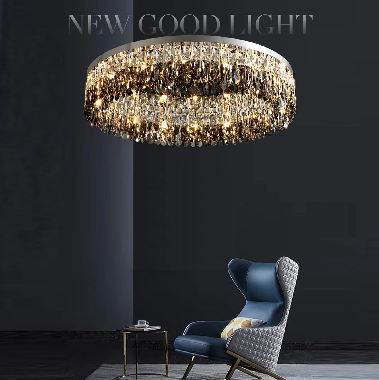 NAVIMC Crystal Ceiling Lights Led Room Lamp For Living Room Kitchen Kids Bedroom Lighting Modern Ceiling Lamp Indoor Fixture