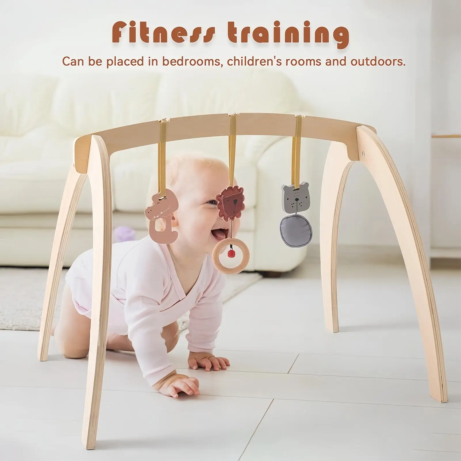 ألعاب تعليمية خشبية لصالة الألعاب الرياضية للأطفال مع حشرجة الموت تحفيز طبيعي لعب الأطفال في صالة الألعاب الرياضية للأطفال الصغار وغرفة نوم أعياد الميلاد