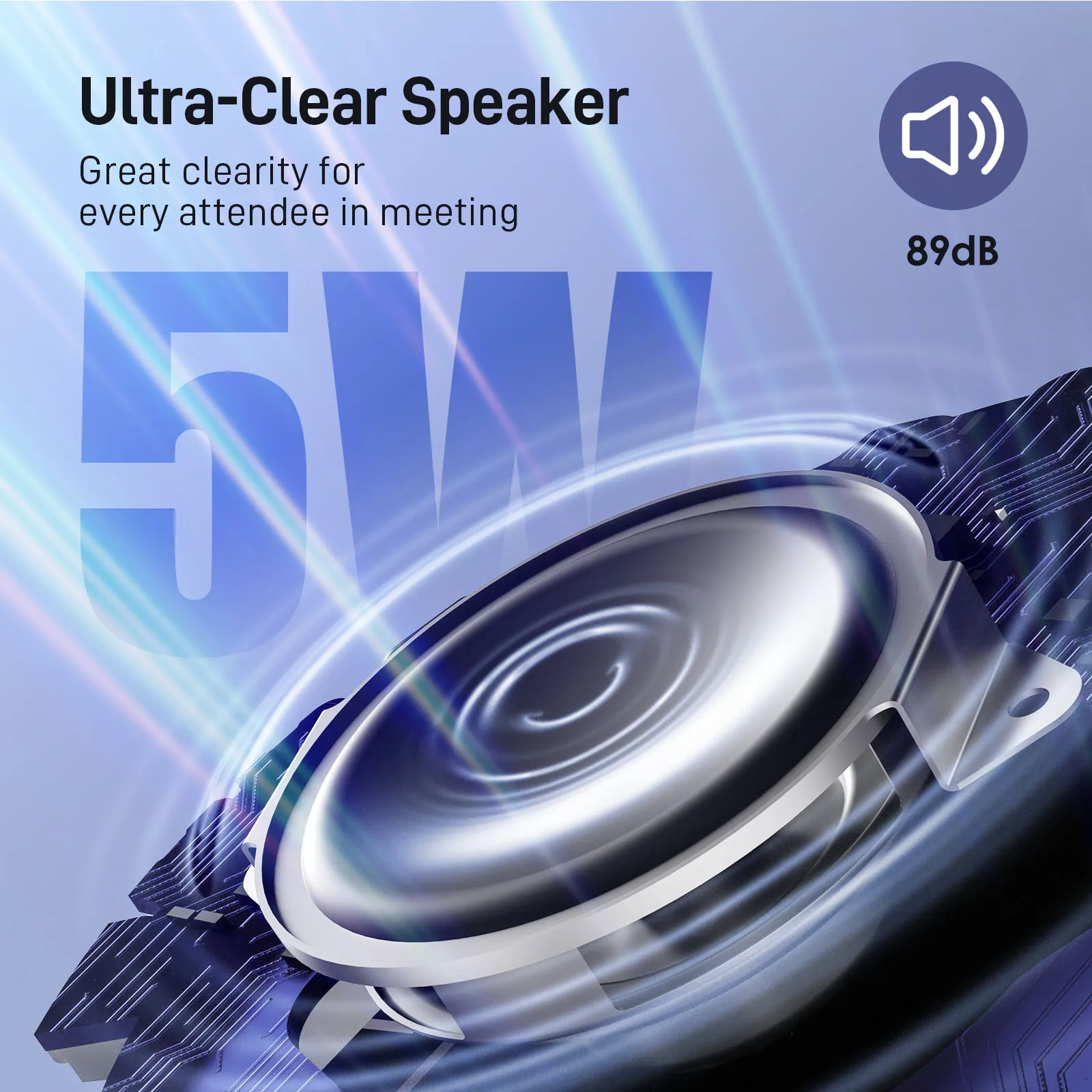 Kabelloses Konferenzlautsprechersystem EMEET Luna Plus USB-Sprechanlage mit 8 Mikrofonen 360° ° Sprachaufnahme für das Home Office – Detail 6