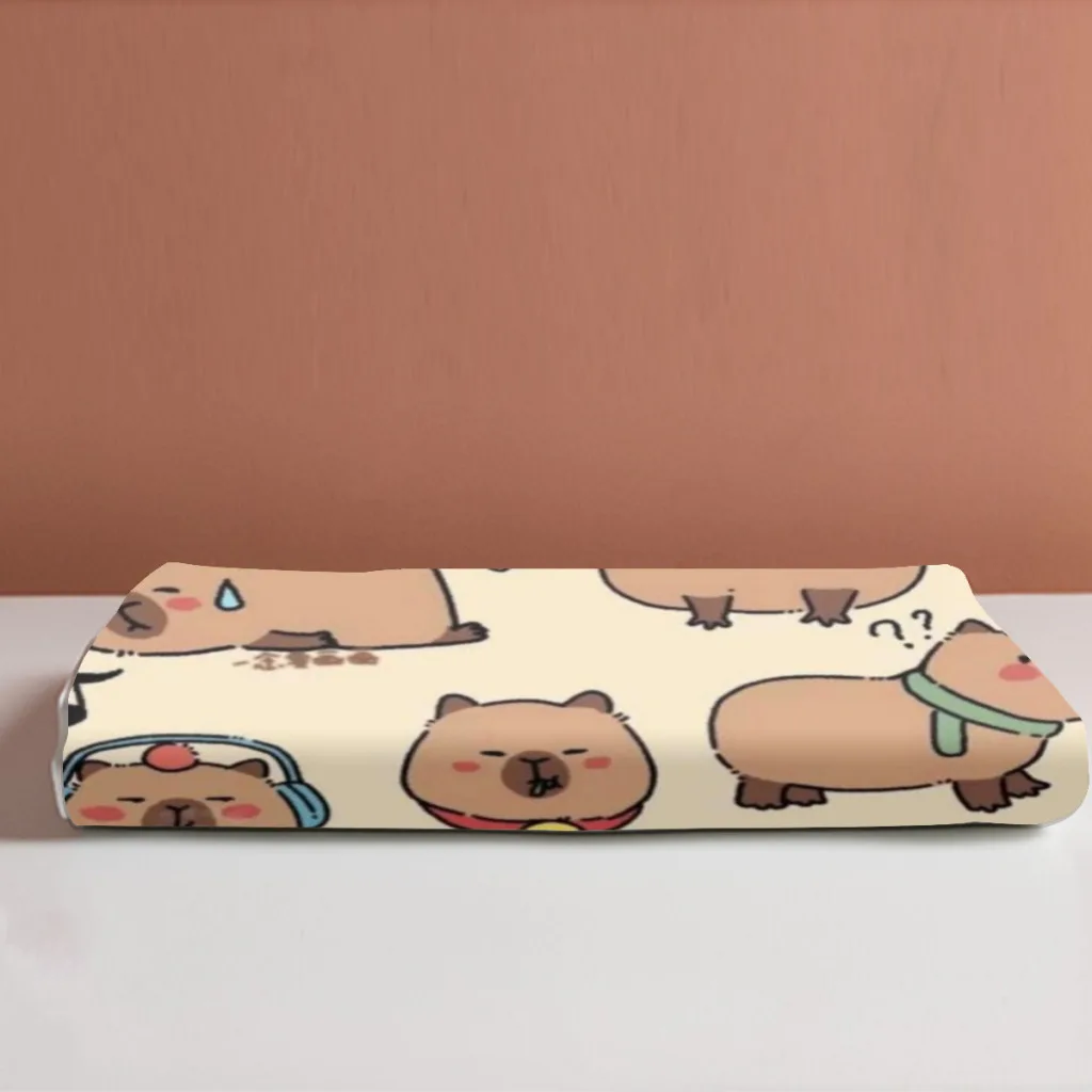 Capybara Bed Sheets Set  Comforter Quilt Cover Duvets Single Bedding