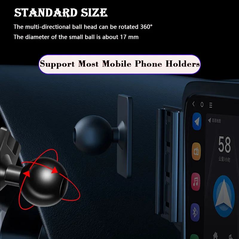 Car Phone Holder For Toyota RAV4 XA50 2019~2022 8" Screen Mobile Bracket GPS Gravity 360 Degree Rotating Stand Auto Accessories