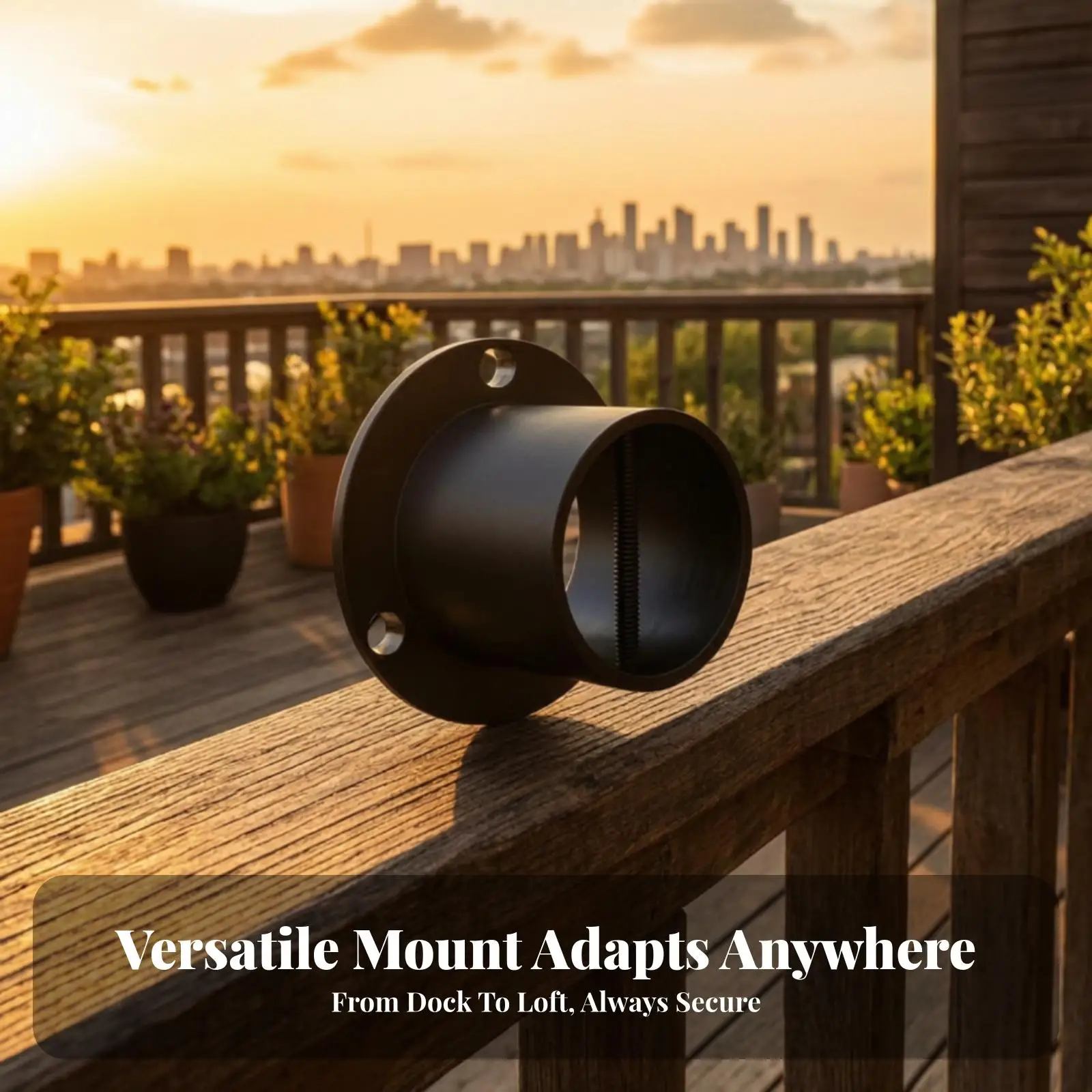 4 Pieces Rope End Bracket with Wall-Mount Base Heavy Duty for Deck Railing