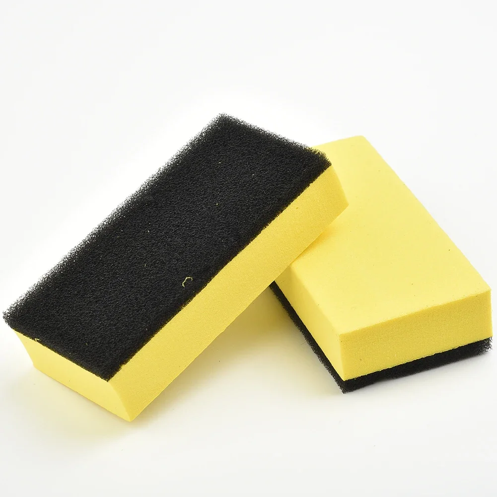 5/10/20PCS Sponge brush Car Cleaning Detailing Foam Pads Polishing Sponge Waxing Yellow Duable Newest Protable