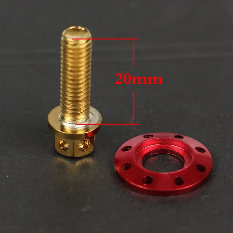 Motorcycle electric car modified fender screw flat fork stainless steel color screw M6 outer hexagon flange cap pad