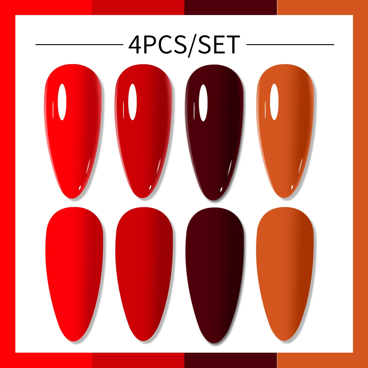 UV LEDジェルネイルポリッシュセット,シルバー,ゴールド,ピンク,半永久的,4個