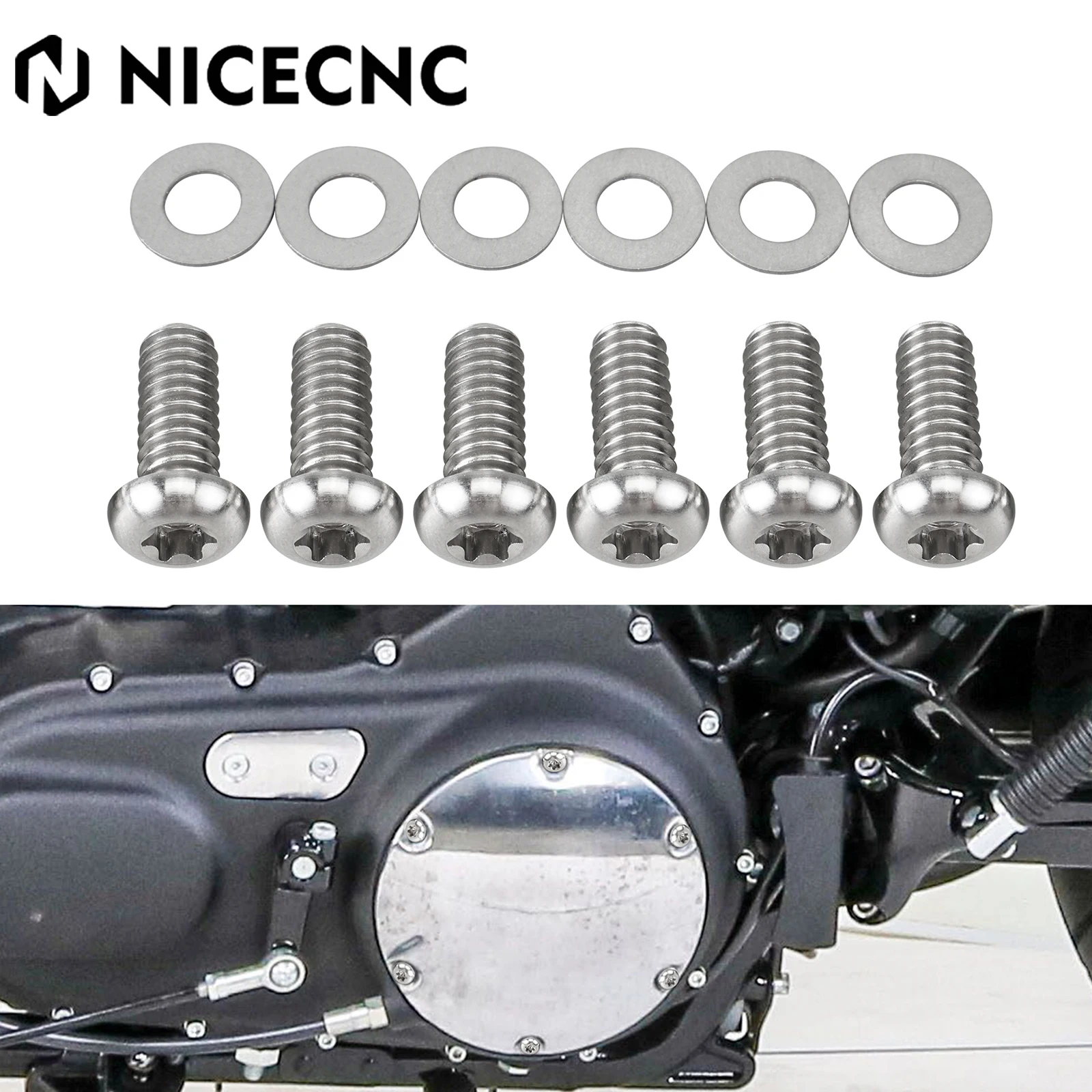 

Titanium Derby Cover Screws For Harley 2011-2019 Sportster 883 XL883L XL883C Sportster 1200 XL1200T Iron 883 1200 Forty Eight