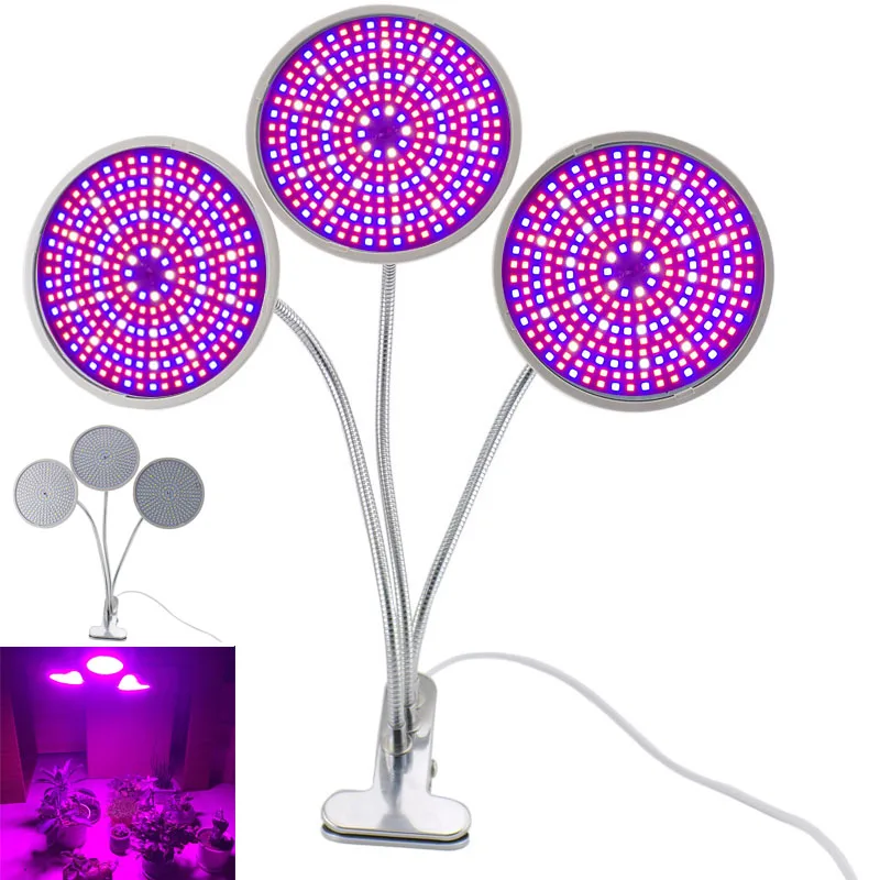 

Full Spectrum 290 LED Flower Plants Lights Hydroponics Grow Lamp Tent Greenhouse Plant Growth US EU Plug With Desk Clip