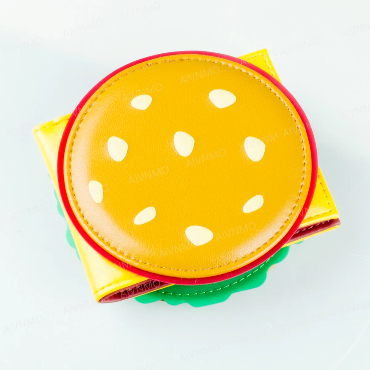 High-Quality 3D Burger Foldable Wallet Fashion Individual Card Holder ID Seat Stylish Compact Money Clip image 5