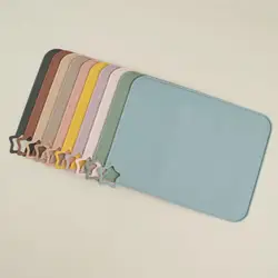 Solid color silicone meal mat, children's food grade silicone meal mat, anti slip and heat-resistant