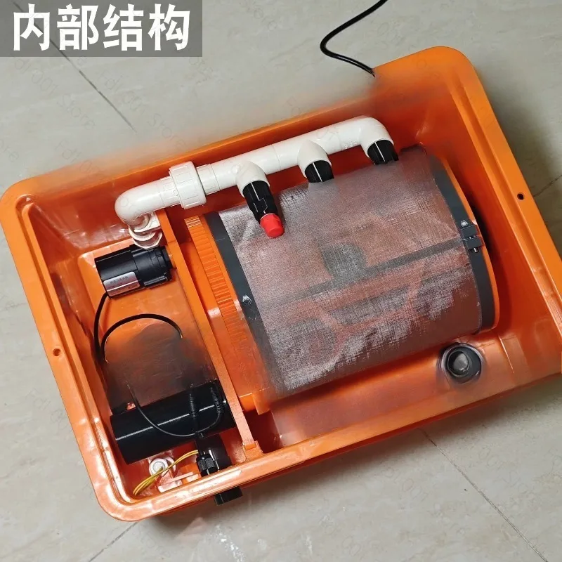 Fish Tank Filter Automatic Backwashing Sewage Circulation System 10000 Flow Fish Pond Conversion Micro Filter Plastic