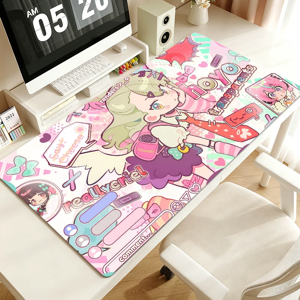 Honkai Star Rail Chibi Cute Art Mouse Pad Non-slip Lockedge Thickened Desktop MousePad Large Comfort Gaming Office Student