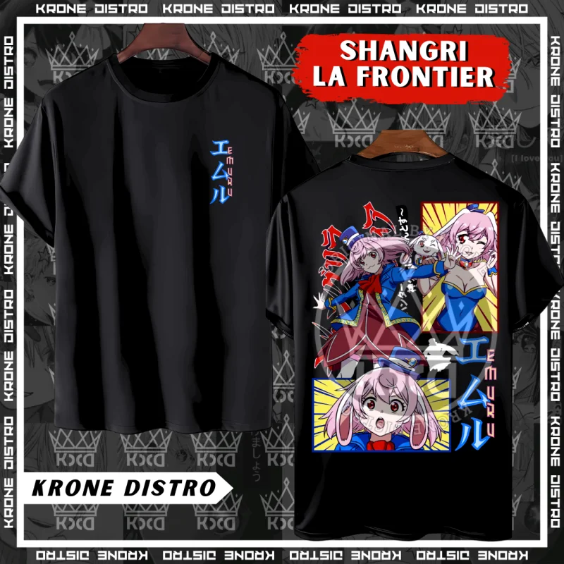 Unisex T-Shirt Anime EMUL SHANGRI LA FRONTIER Premium 24s - Tshirt Distro Oversize Dewasa