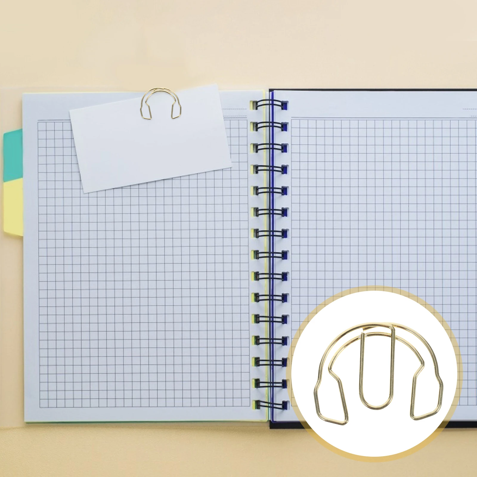 50 個ヘッドフォン金属オフィスクラフト供給ミニピンデスク金属紙クリップ楽しい紙クリップアクセサリー