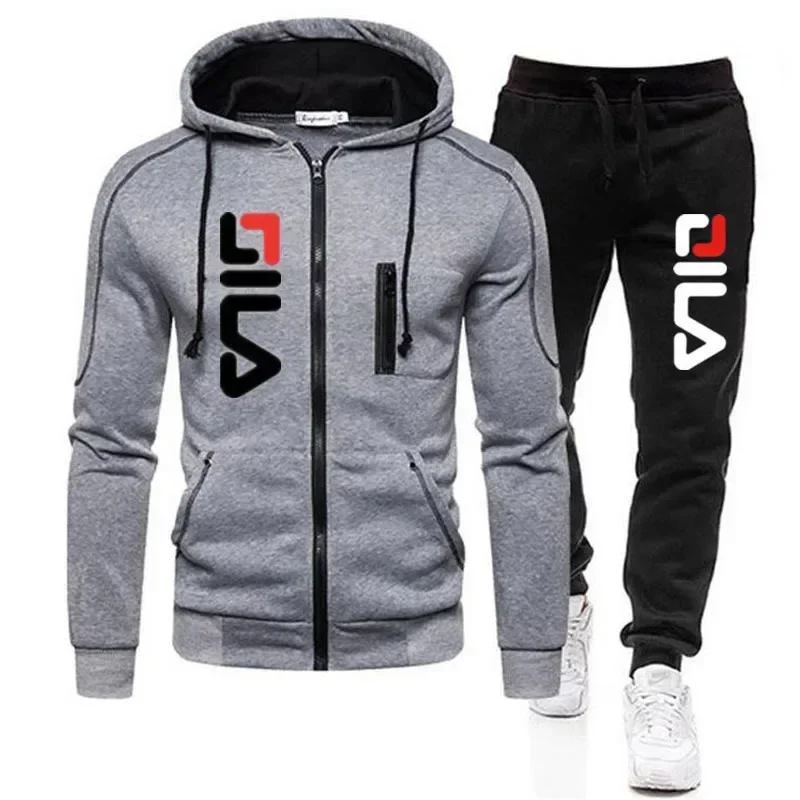 

New Autumn and Winter Sweatshirts, Casual and Fashionable Sportswear Sets, Outdoor Zippered Sweatshirts + Sweatpants, Hooded Cas