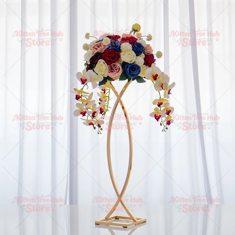 5/10-Piece Gold-Plated Iron Flower Stand, New Style Essential Centerpiece Vase Decor for Wedding Party Main Tables