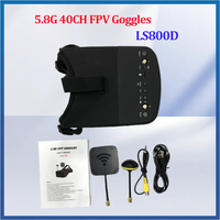 5.8G 40CH FPV Goggles 5Inch LS800D Similar Function EV800D Video Headset DVR Diversity FPV Goggles Build in Battery For RC Drone