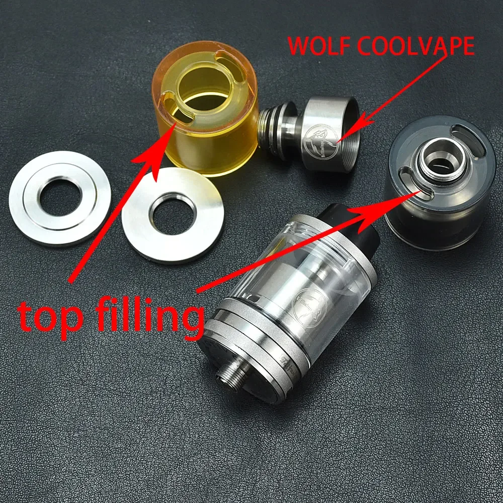 wolfcoolvape designed Taifun GT IV Taifun GT4 rta 316ss material atomizer bellcape pc pom pei material topfilling