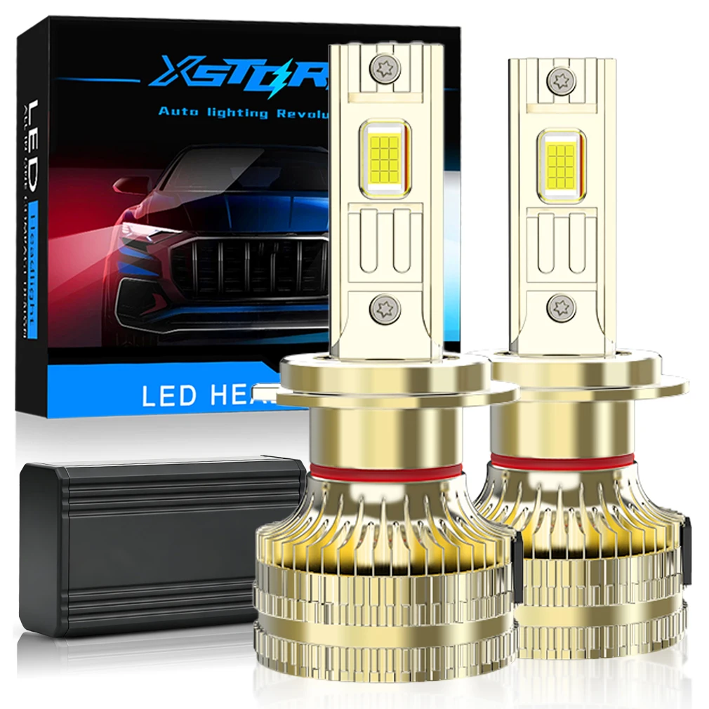 XSTORM H7 H4 H11 H8 Led Canbus Lamp Bigger Copper Tube Led Lights H1 HB3 9005 HB4 9006 Hir2 9012 12V For Car Led Headlight Bulb