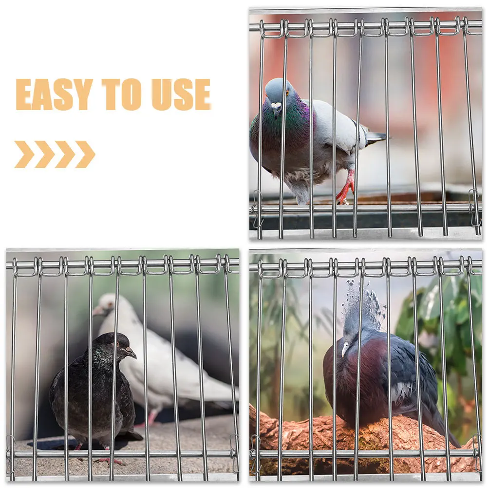 

10Pcs Pigeon Cage Iron Rods Bird Door Entrance Bars Sturdy Removable Rods One Way Bird Cage Accessories Entrance Wire Bar