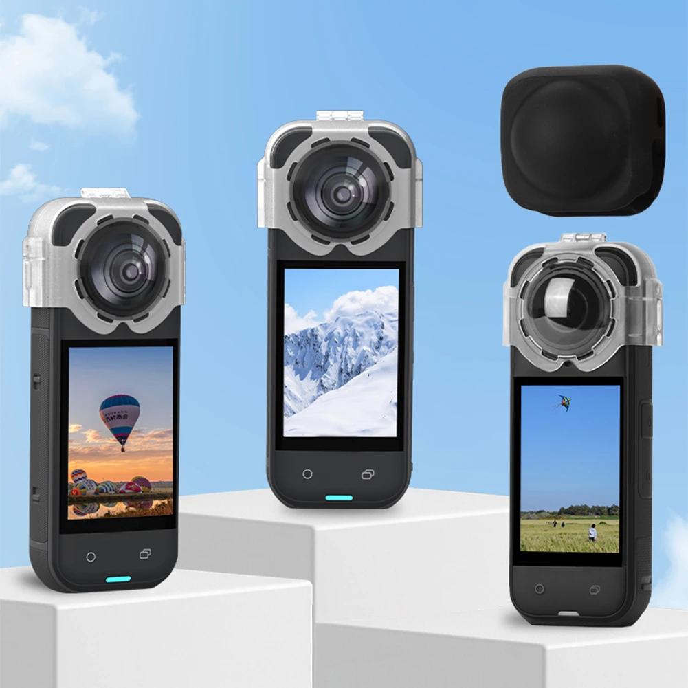 

Защитная крышка для объектива экшн-камеры Insta360 X5, износостойкая, из поликарбоната, легкая, бесшовная, пластиковая, защитный чехол для объектива
