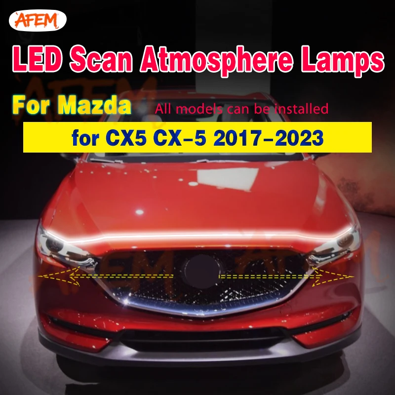 

Car Hood Light Strip Scan Starting New DRL Daytime Running Lights Auto Headlight Led Decorative Strips For Mazda CX-5 2017-2023