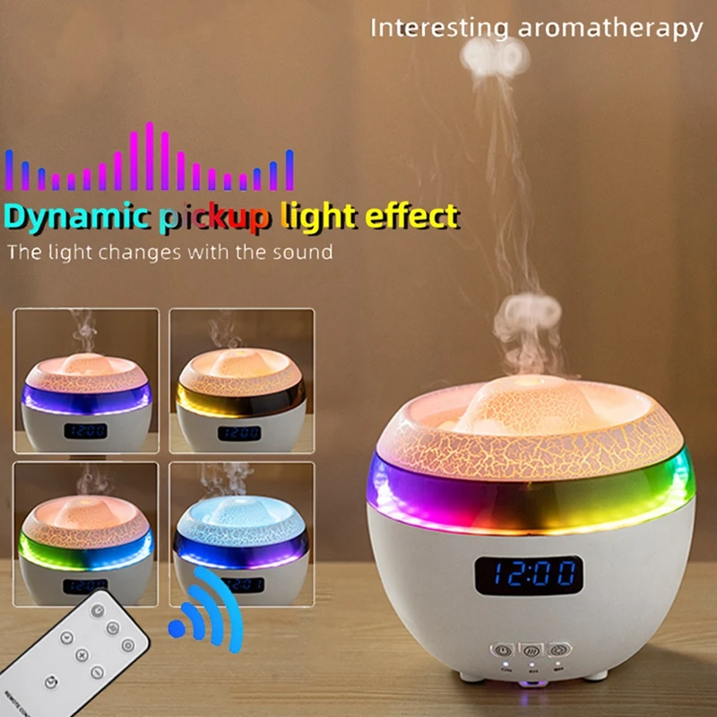 Dynamic Humidifier Home Desktop Digital Display Clock Wireless Remote Control Essence Oil Aromatherapy Machine EU Plug