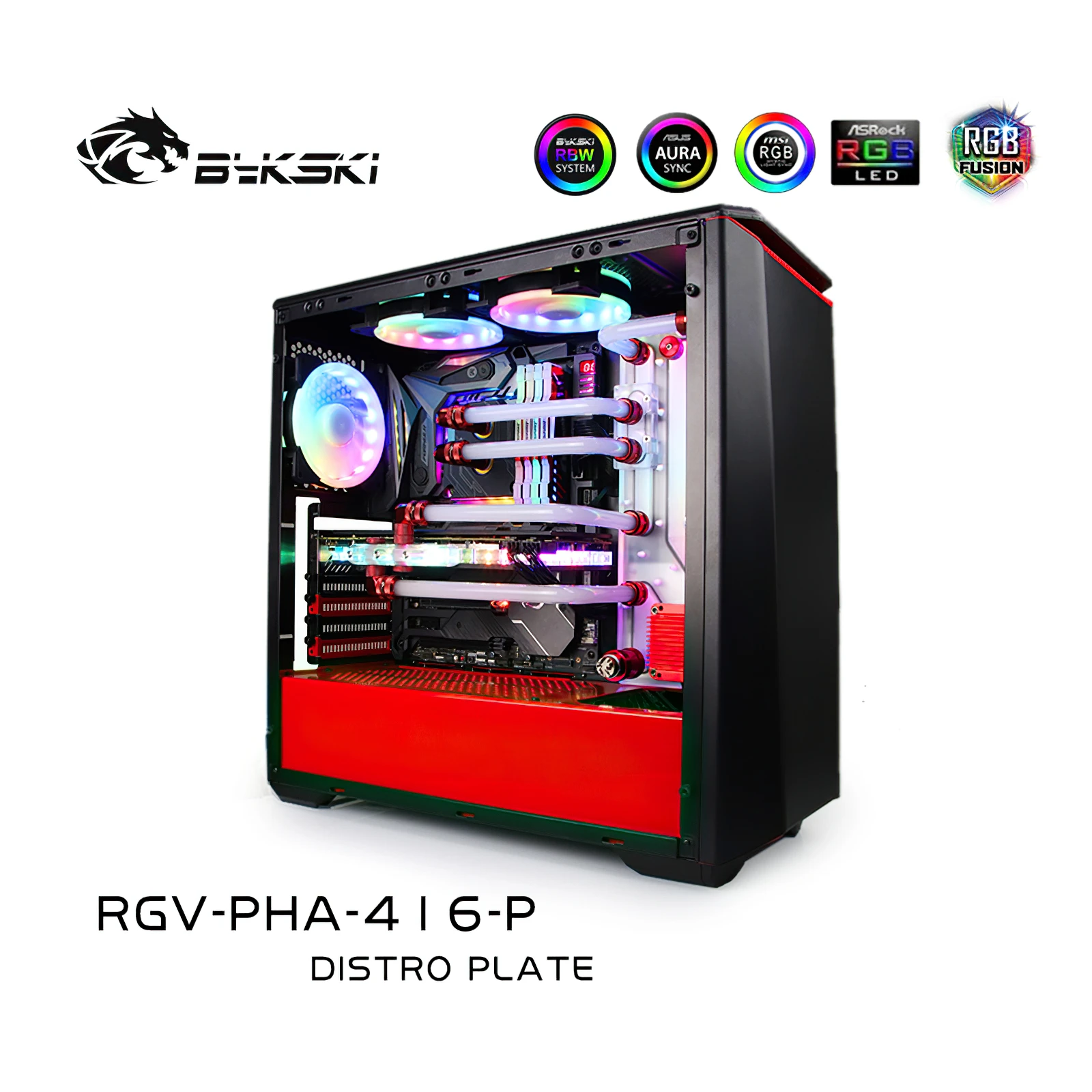 Bykski Water Cooling Distro Plate Kit for Phanteks 416 Chassis Case CPU GPU RGB RGV-PHA-416-P