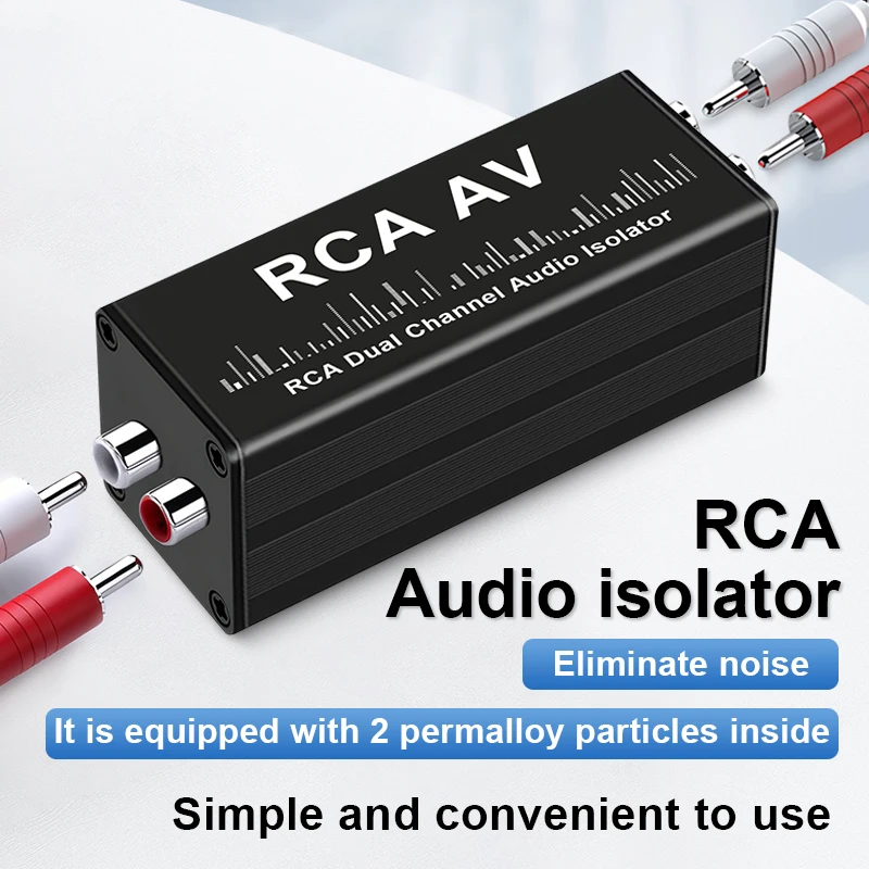 RCA audio isolator common ground noise filter 3.5mm anti-interference noise canceller Car Audio Home Stereo