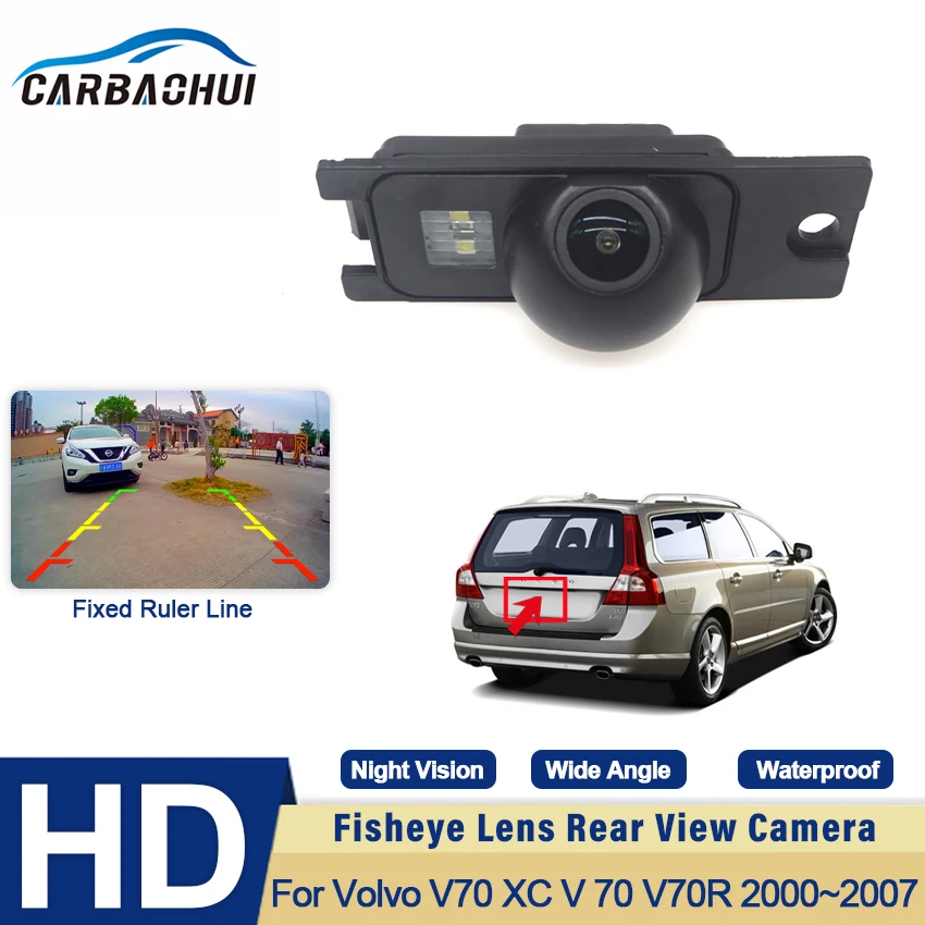 Rear View Reverse Camera CCD HD Night Vision Back up Camera ​For Volvo V70 XC V 70 V70R 2000 2001 2002 2003 2004 2005 2006 2007