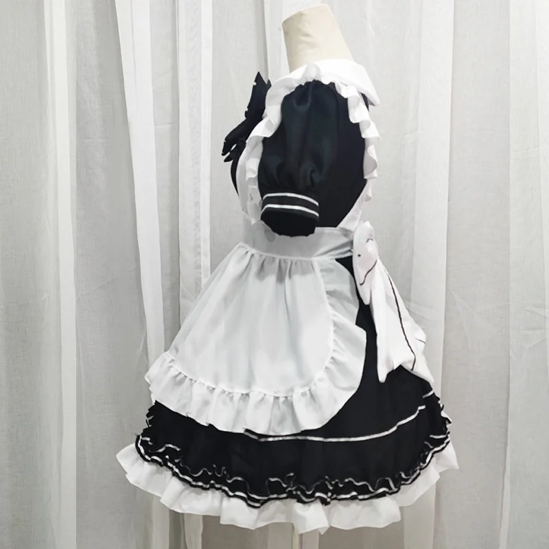 Ladies Kawaii Fashion Lolita Pomp Dress Holiday Party Stage Show Cosplay Costume Sexy Maid Uniform Japanese Sweet Bunny Skirt