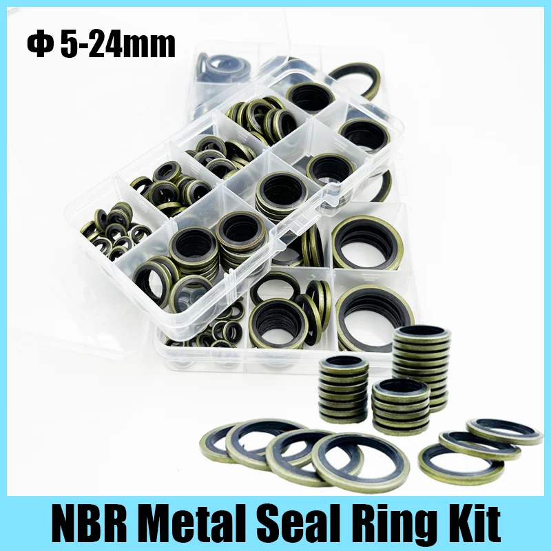 Bonded Seal Sealing O Ring Oil Drain Screw Combined Sealing Washer Set Plumbing Gasket Oil Resistant Rubber Ring for Sump Plug