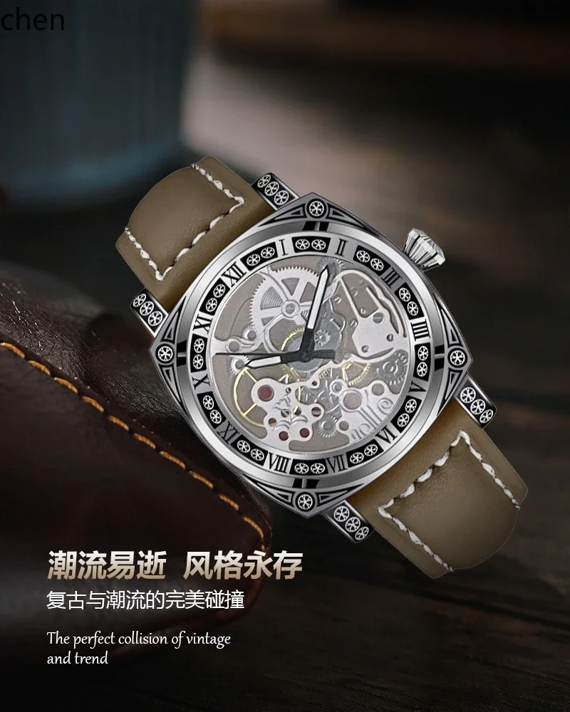 

W5.9 classic business men's watch - stainless steel & leather strap