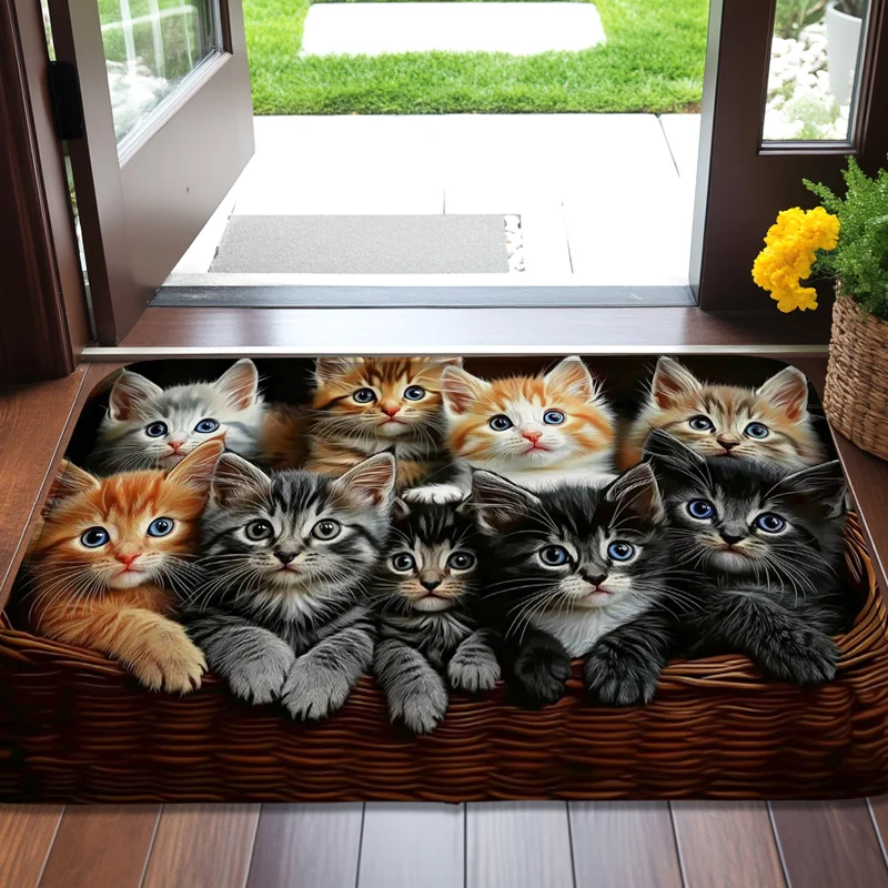 Indoor and outdoor absorbent door mats, bathroom bathtubs, cute animal patterned floor mats, machine washable kitchen floor mats