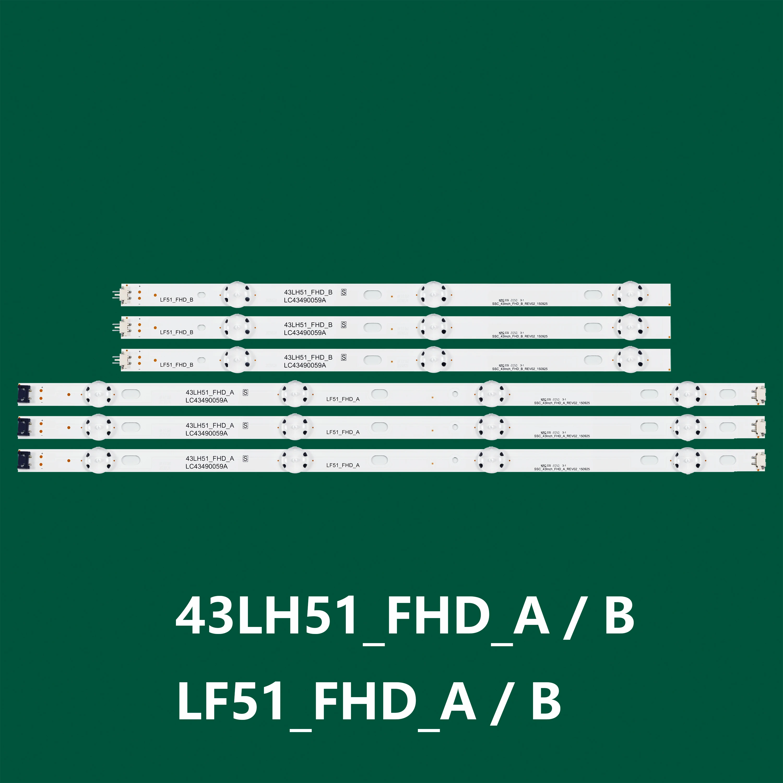 LED strip for 43LH513V 43LF5100 43LH595V 43LH590V 43LH510V-ZE 43LF510V-ZA HC430DUE 43LH510Y 43LF513A 43LH5150 43LH510T 43LH590T