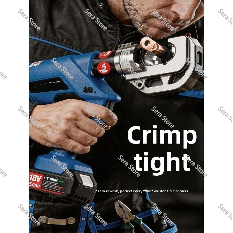 Electric hydraulic crimp pliers lithium battery charging 300 copper aluminum nose end pliers electrician EZ400