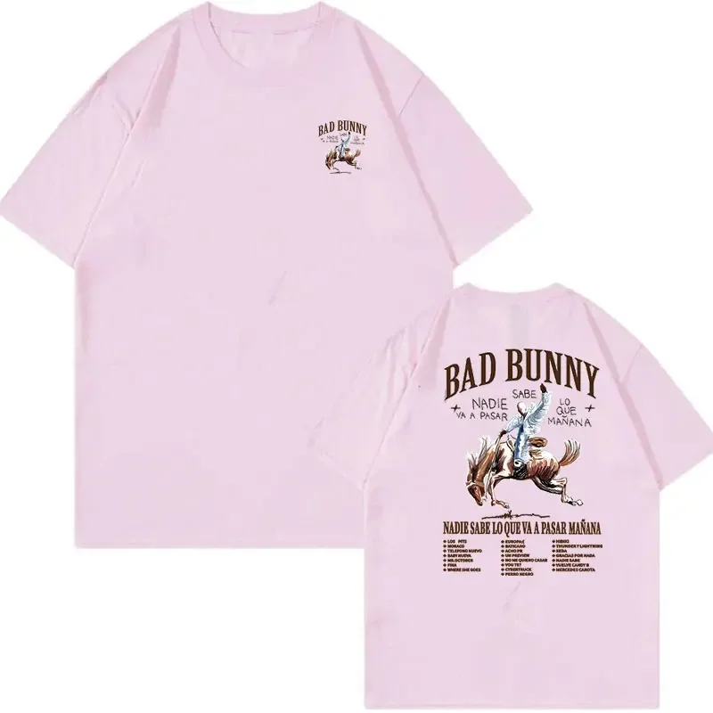 Women Rapper Bad Bunny Nadie Sabe Lo Que Va A Pasar Mañana Album Graphic T Shirts Men Women's Tshirt Male Hip Hop T-shirts Tops