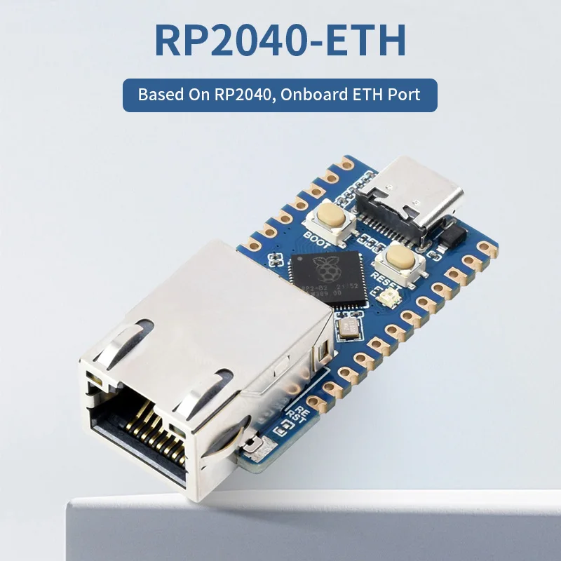 

Raspberry Pi RP2040-ETH Mini Development Board Based On Official RP2040 Dual Core Processor RP2040 Ethernet Port Module for RPi