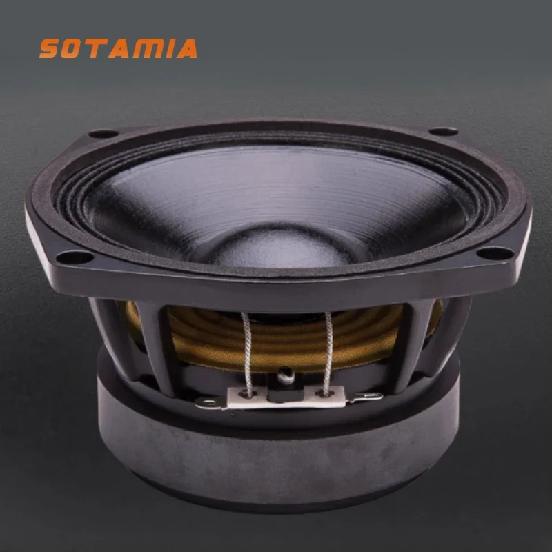 SOTAMIA 1Pcs 5 Inch 8 Ohm 120W Pure Midrange Speaker Audio Hifi Music Loudspeaker Line Array Dedicated Speaker Aluminum Frame