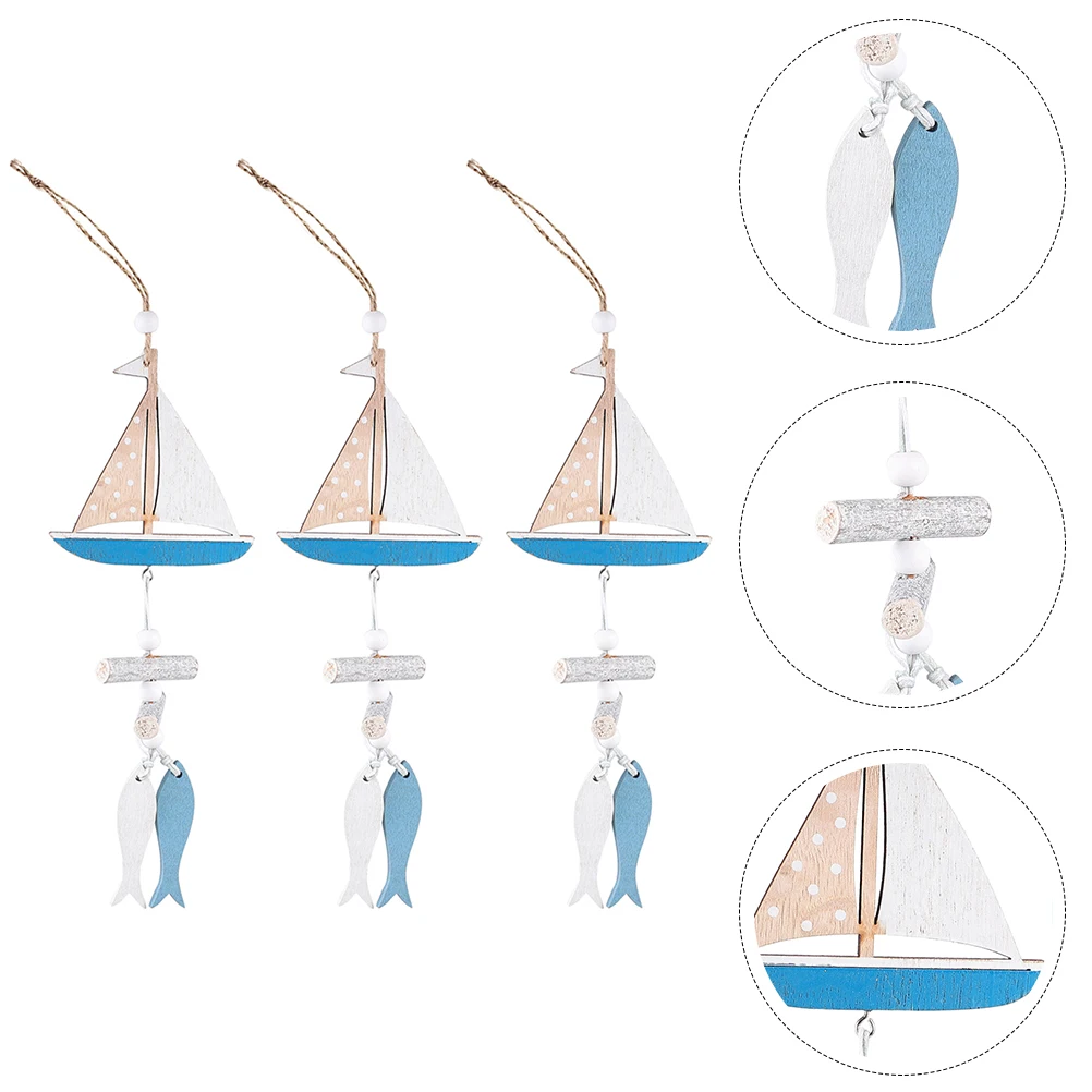 

Wooden Hanging naments Decorative Fish Pendant for Wall Door Porch Artificial Home Accessories Decor Ocean Wind Charm