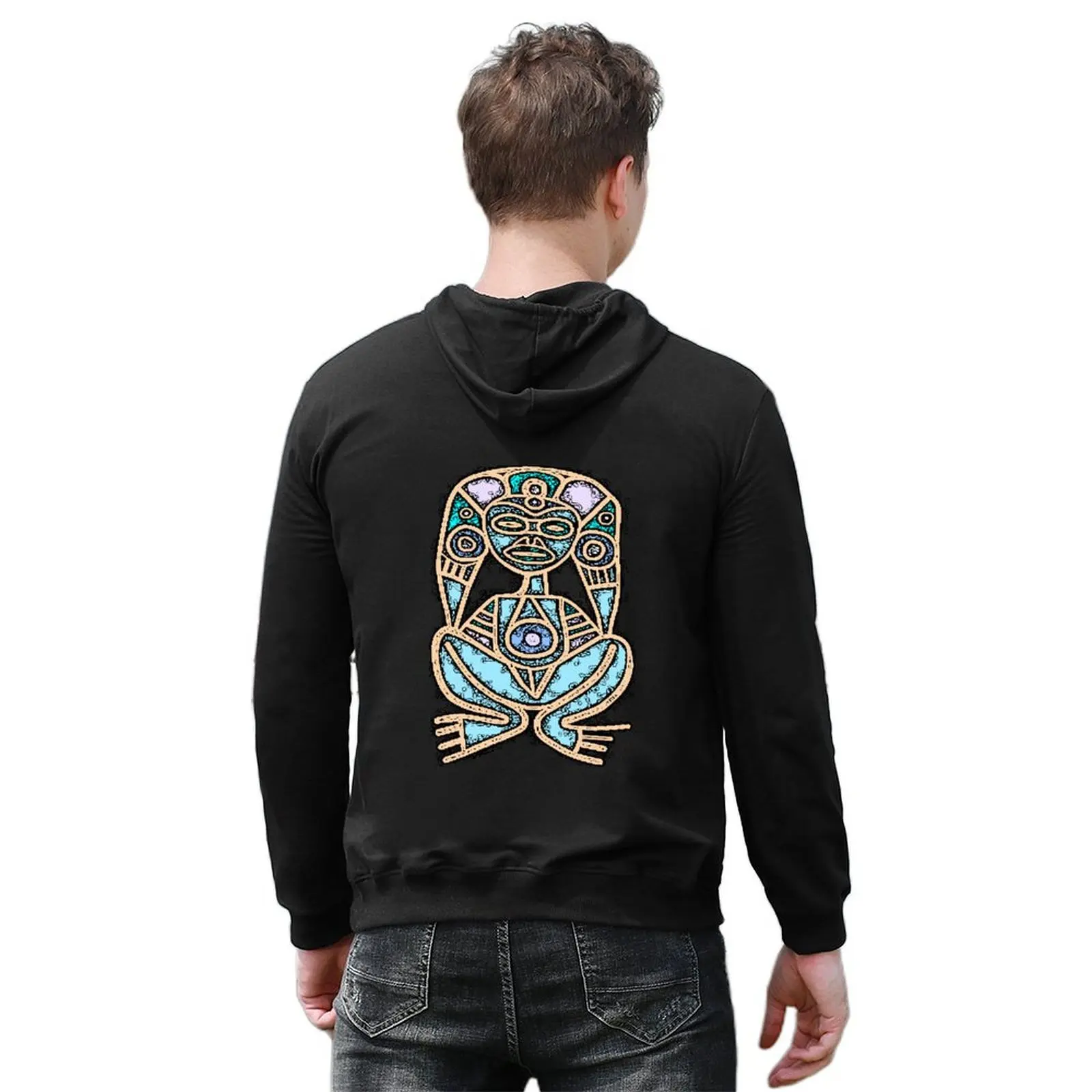 ATABEY GODDESS TAINO SYMBOL пастельные цвета толстовка эстетичная одежда мужская мужское пальто толстовки для мужчин высокое Фото №6