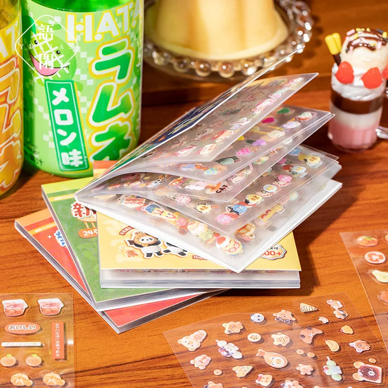 YuXian 小さな鼻ステッカーブック かわいいパーティー ヴィンテージフィルムステッカー 女の子用 素敵なスクラップブッキング ネイルアートデコレーション