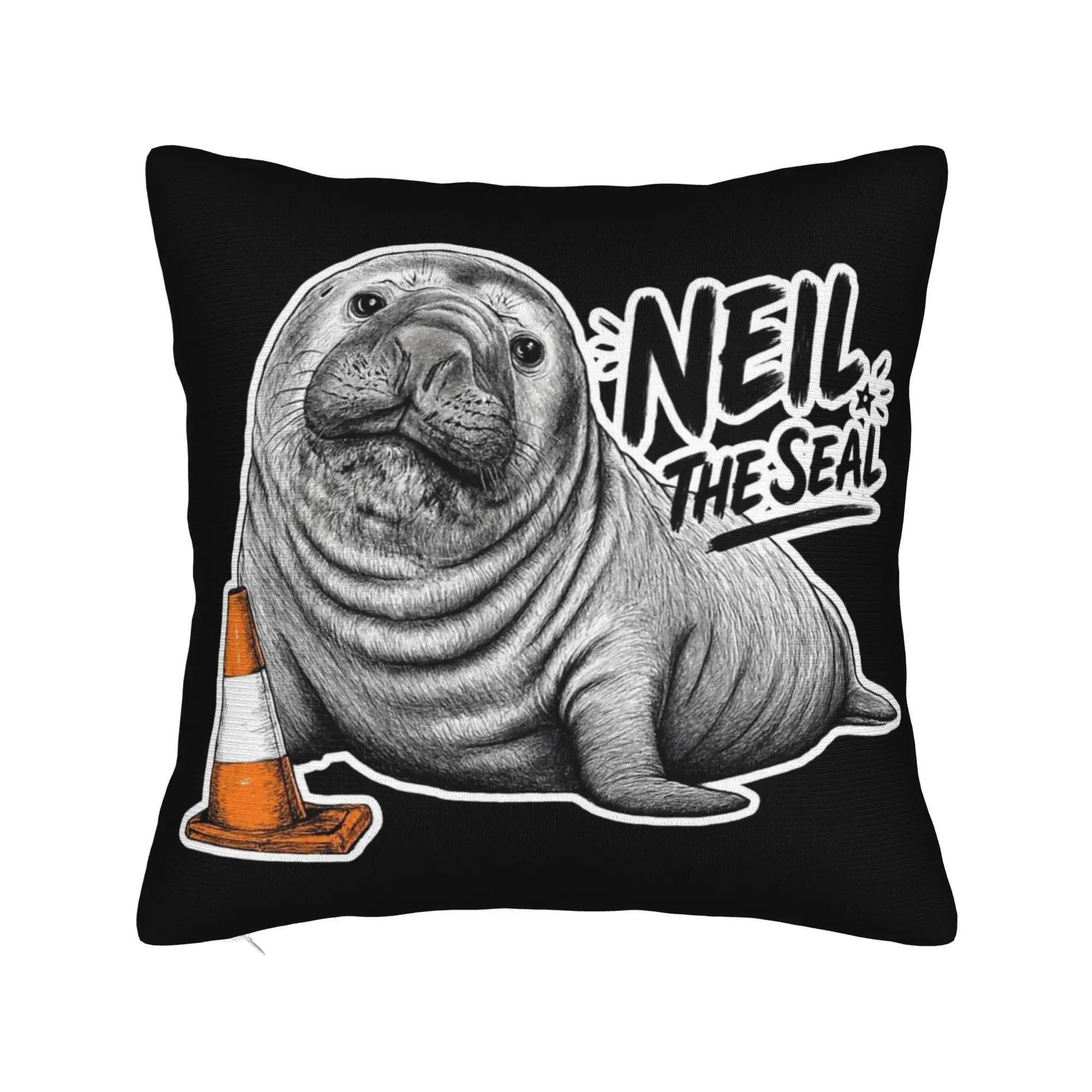 Neil the Seal Cute Australian Wildlife Meme Pillowcase Soft Polyester Cushion Cover Decorations  Pillow Case Cover