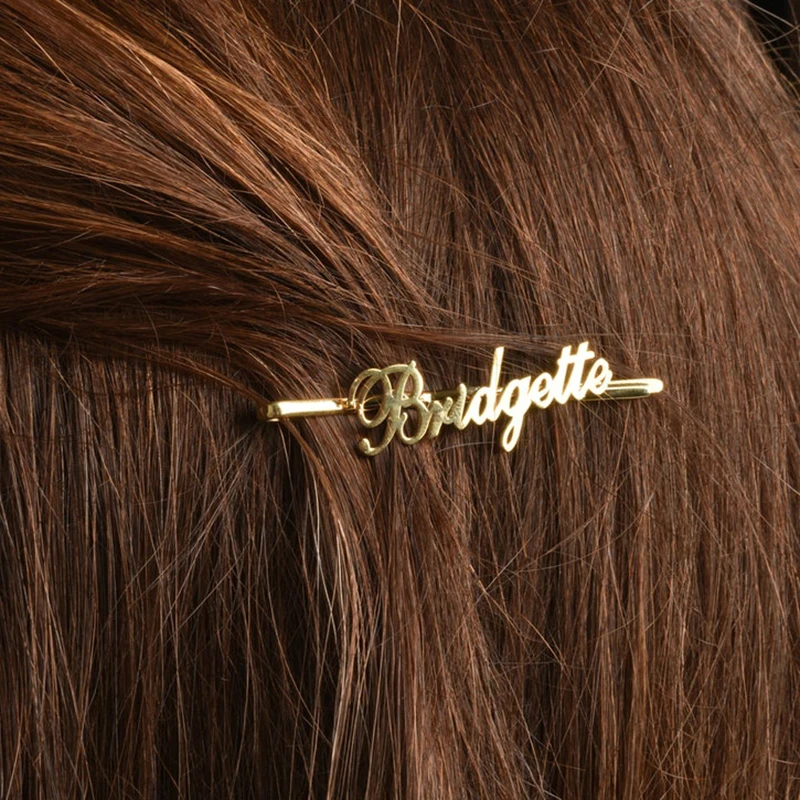 Trendy Lettering Personalized Name Hair Clips For Women Girls Customized Words Letters Hair Pins Barrettes Hairpin Head jewelry