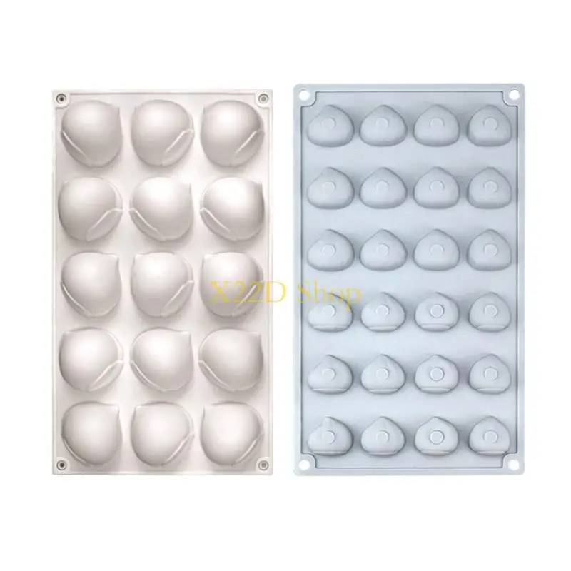 Molde silicona castaño X22 Fondant Chocolate Molde Decorating Herramientas para hornear